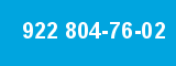 922 804-76-02 922 804-76-02